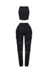 Gaga Piping Detail Zip-Up Top & Pants SET